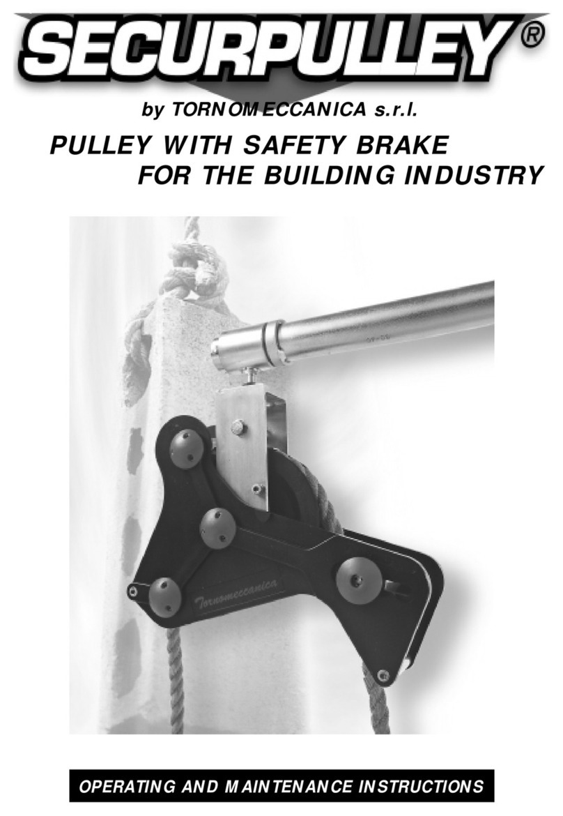 Tornomeccanica Securpulley Operating and maintenance instructions