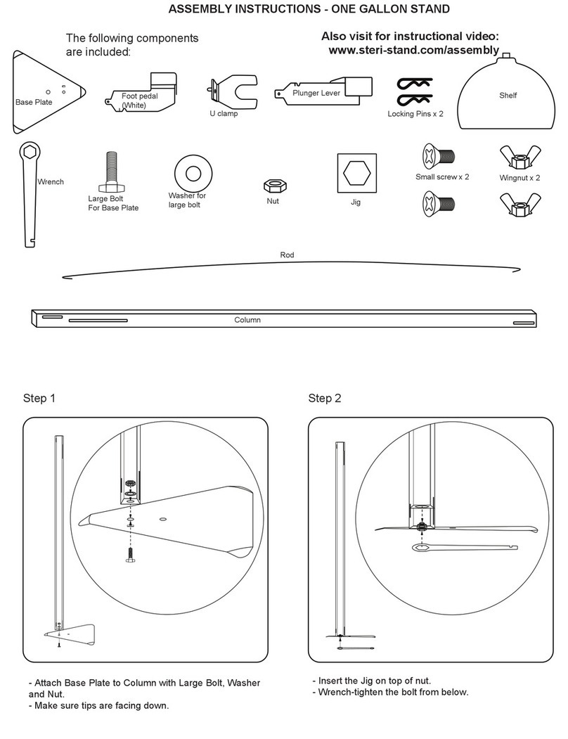 STERI STAND ONE GALLON STAND Assembly instructions