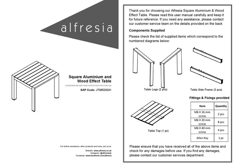 alfresia JT06520201 User manual
