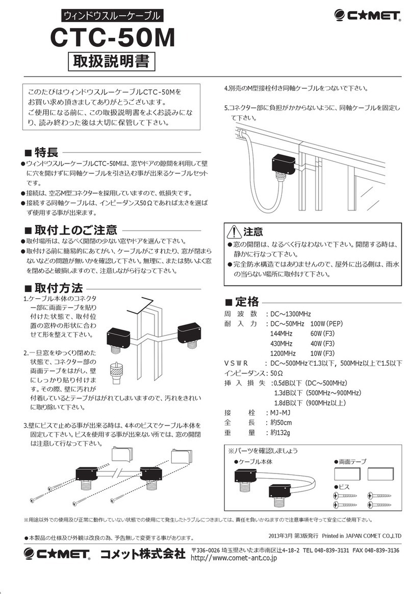 CAMET CTC-50M instruction manual