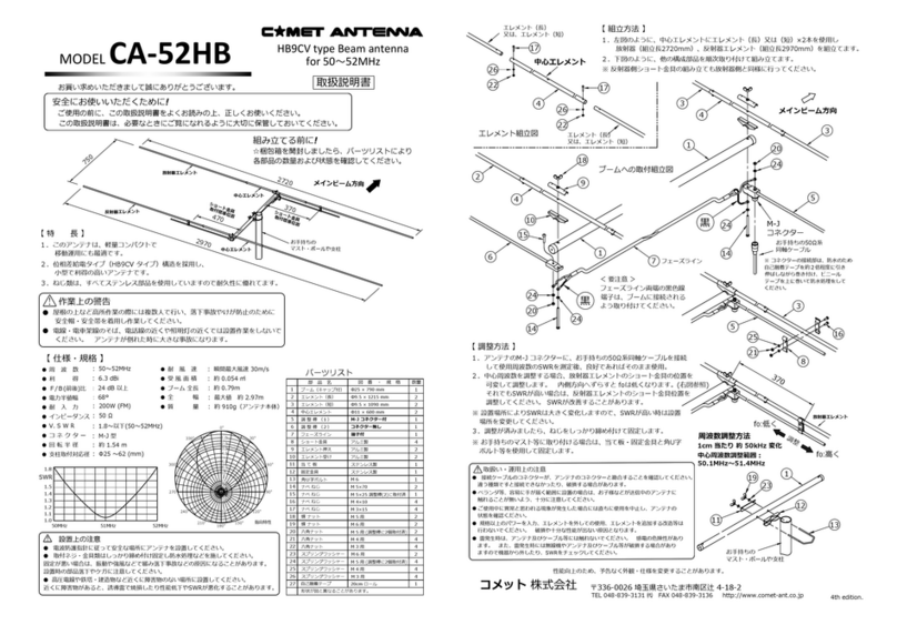 Comet Antenna PI7100 instruction manual Comet Antenna PI7100 instruction manual