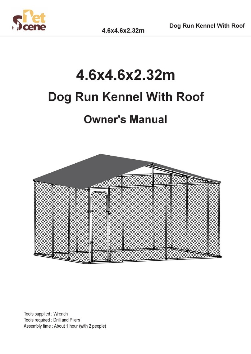 Pet Scene Dog Run Kennel With Roof owner's manual