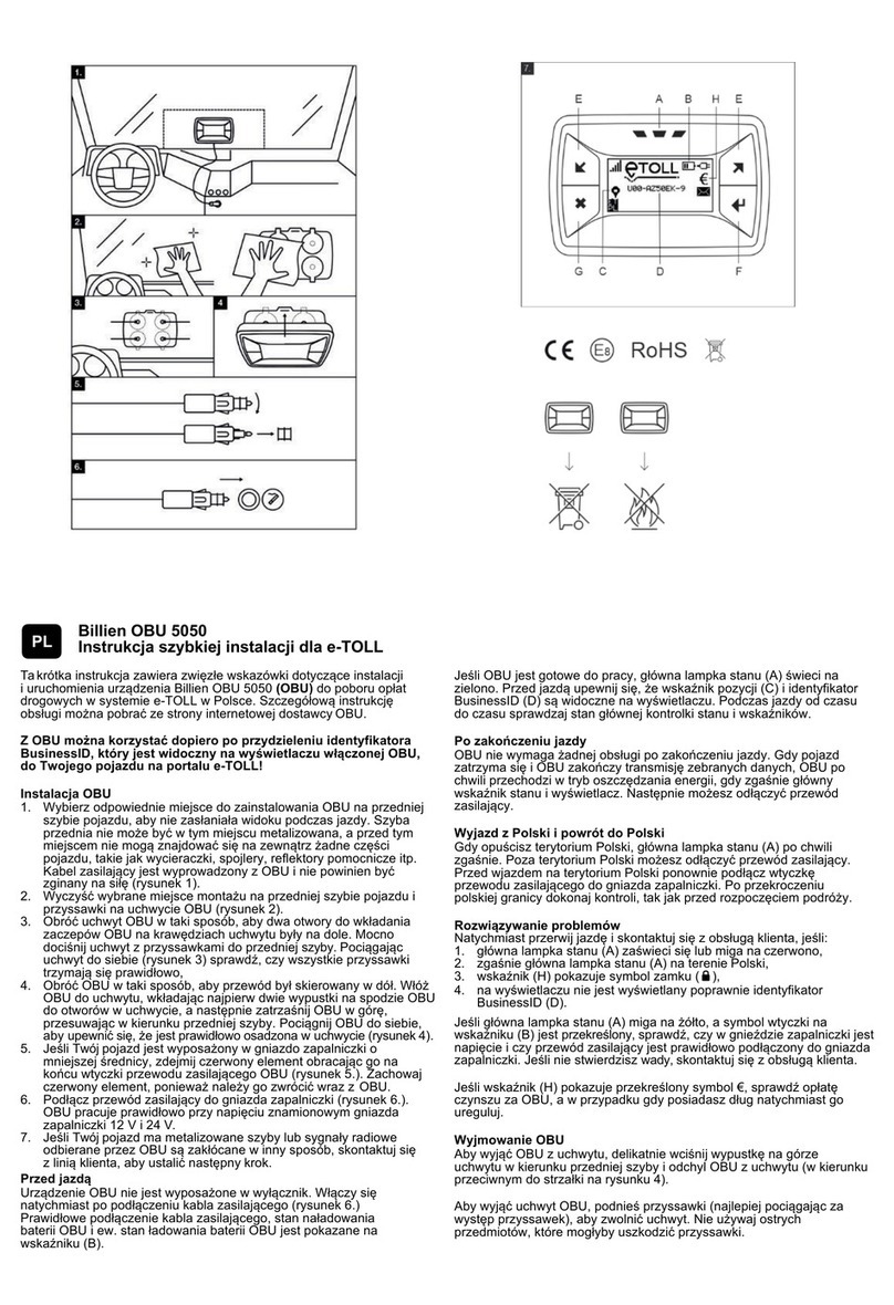 Billien OBU 5050 Quick installation guide