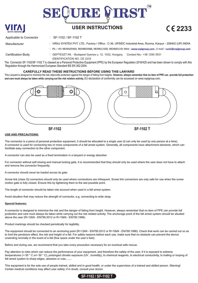 VSPL VIRAJ SECURE FIRST SF-1102 User instructions