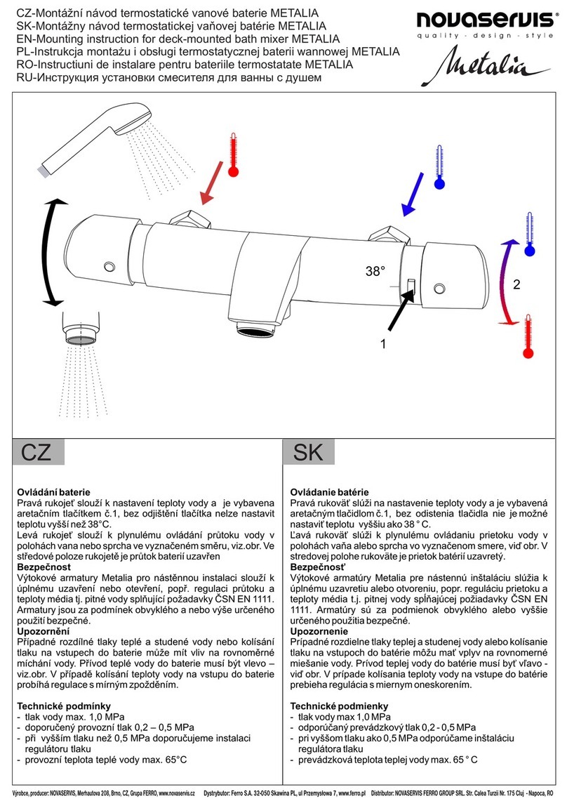 novaservis METALIA Mounting instruction