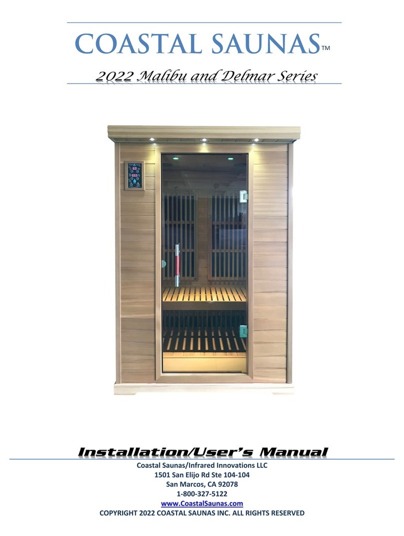 Coastal Saunas Malibu Series Installation & user manual Coastal Saunas Malibu Series Installation & user manual