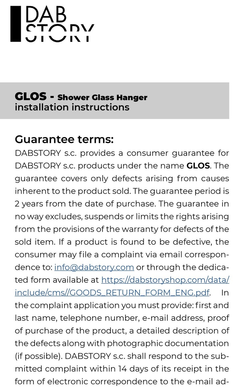 DABSTORY GLOS installation instructions