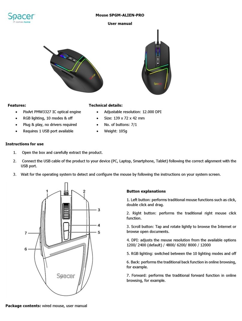 spacer SPGM-ALIEN-PRO user manual