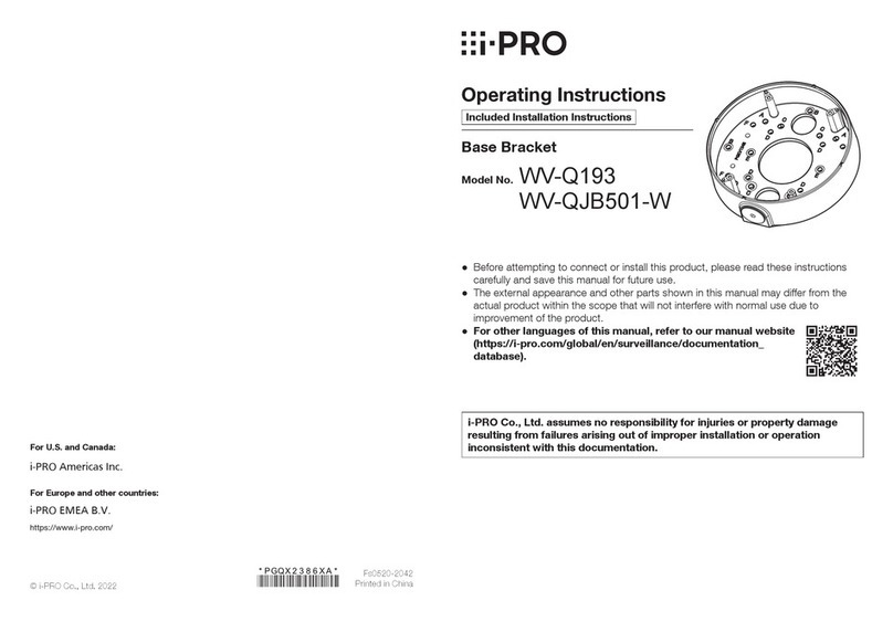 i-PRO WV-Q193 operating instructions