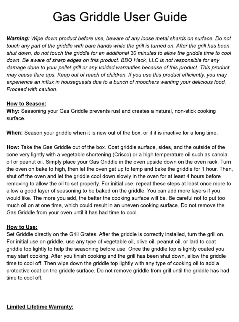 BBQ Hack Gas Griddle user guide