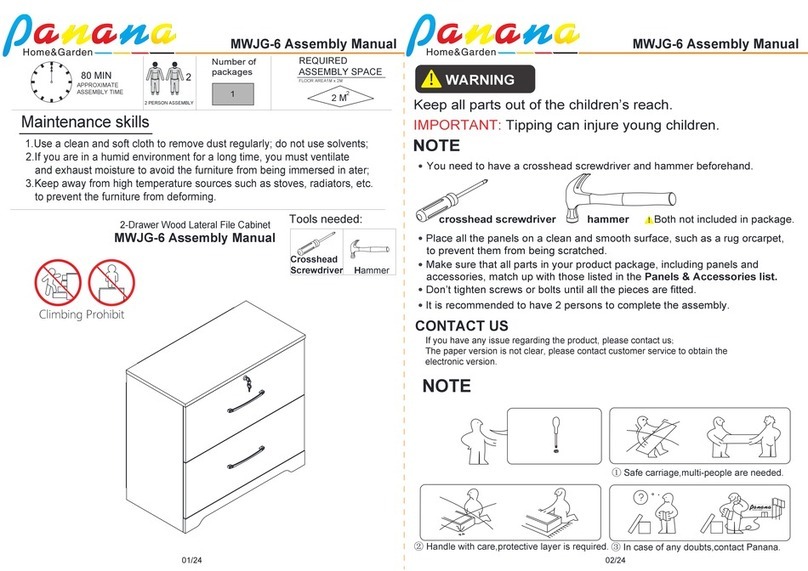 panana MWJG-6 Assembly manual