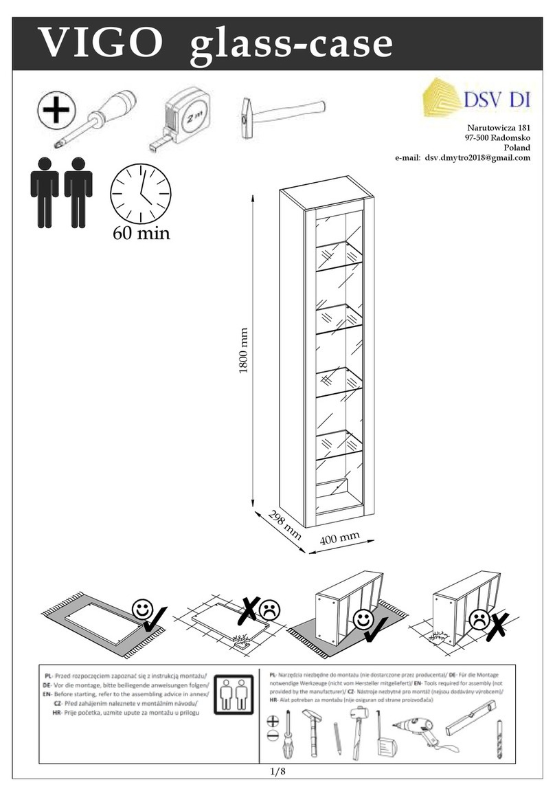 DSV DI VIGO glass-case Assembly instructions