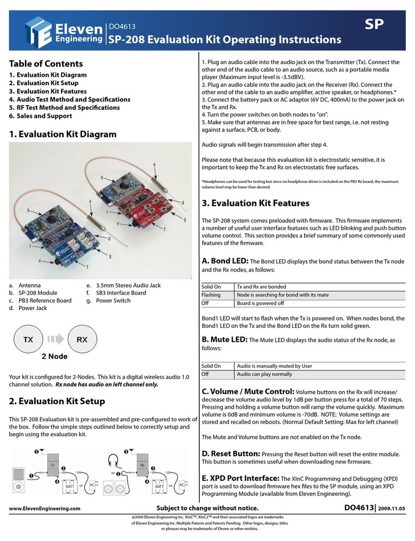 Eleven Engineering SP-208 User manual