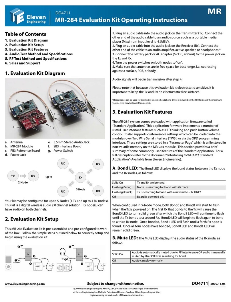 Eleven Engineering MR-284 operating instructions