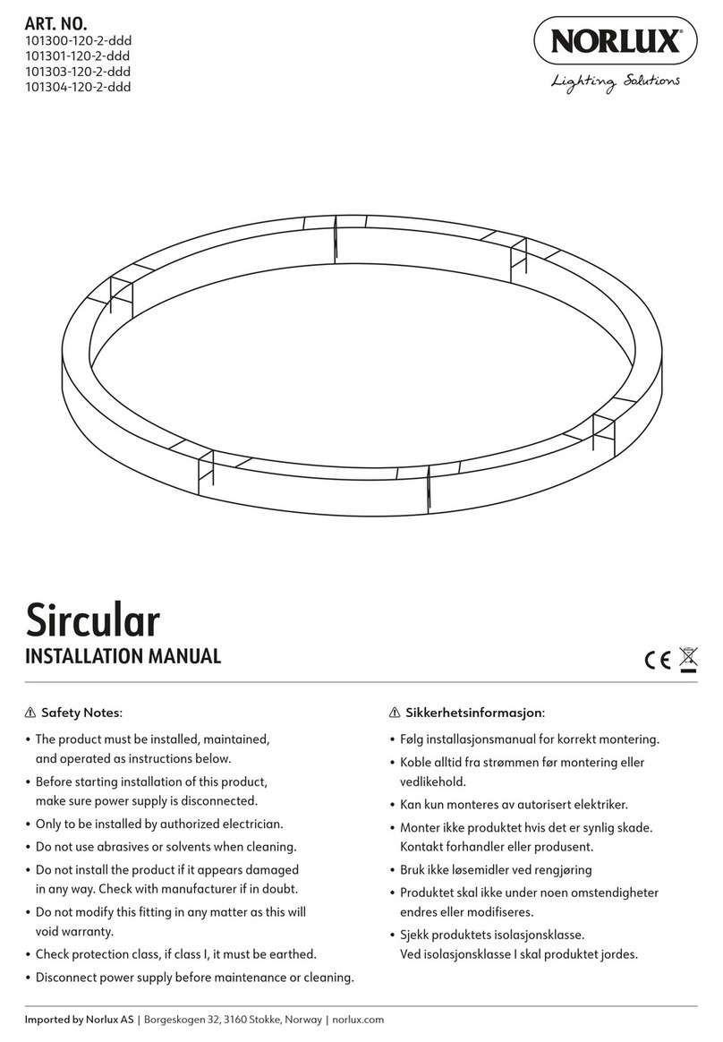 NORLUX Sircular installation manual