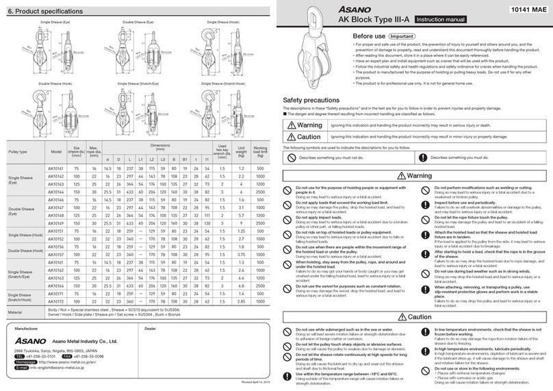 Asano AK10141 instruction manual