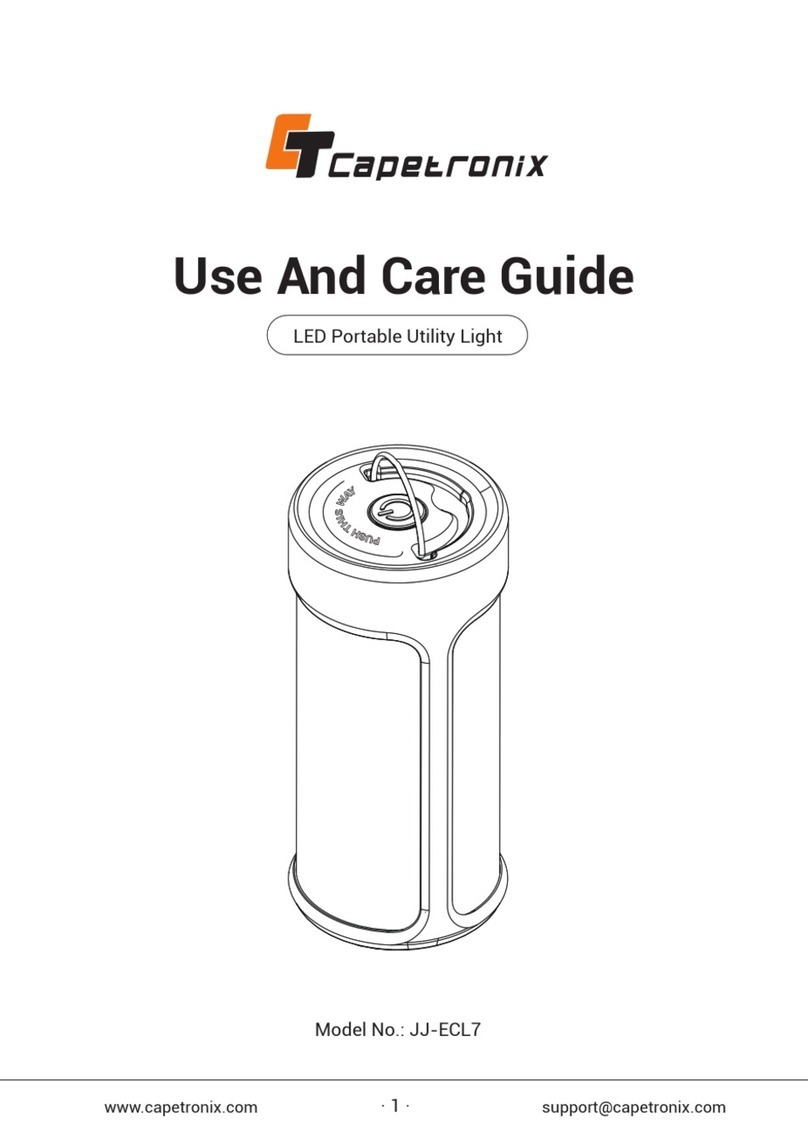 Capetronix JJ-ECL7 Use and care guide