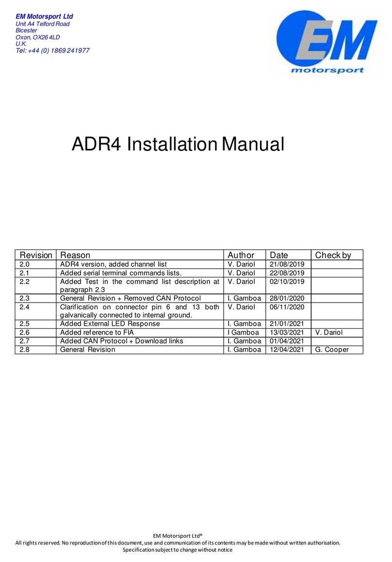 EM Motorsport ADR4 installation manual