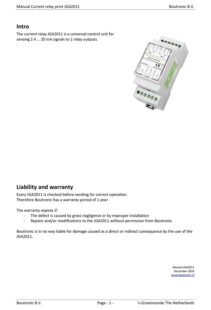 Boutronic JGA2011 manual