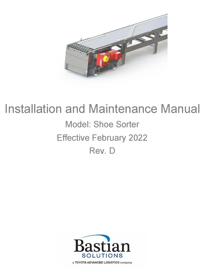 TOYOTA ADVANCED LOGISTICS Bastian SOLUTIONS Shoe Sorter Installation and maintenance manual TOYOTA ADVANCED LOGISTICS Bastian SOLUTIONS Shoe Sorter Installation and maintenance manual