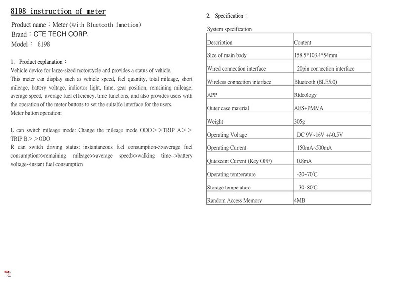 CTE TECH 8198 instructions