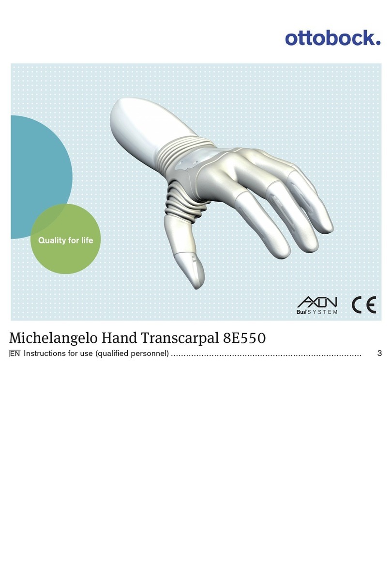 Otto Bock Michelangelo Hand Transcarpal 8E550 User manual Otto Bock Michelangelo Hand Transcarpal 8E550 User manual