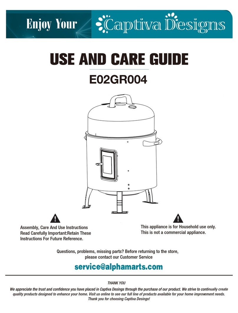 Captiva Designs E02GR004 Use and care guide