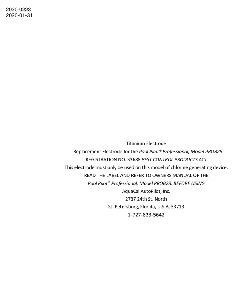 AquaCal AutoPilot Pool Pilot PROB28 user guide