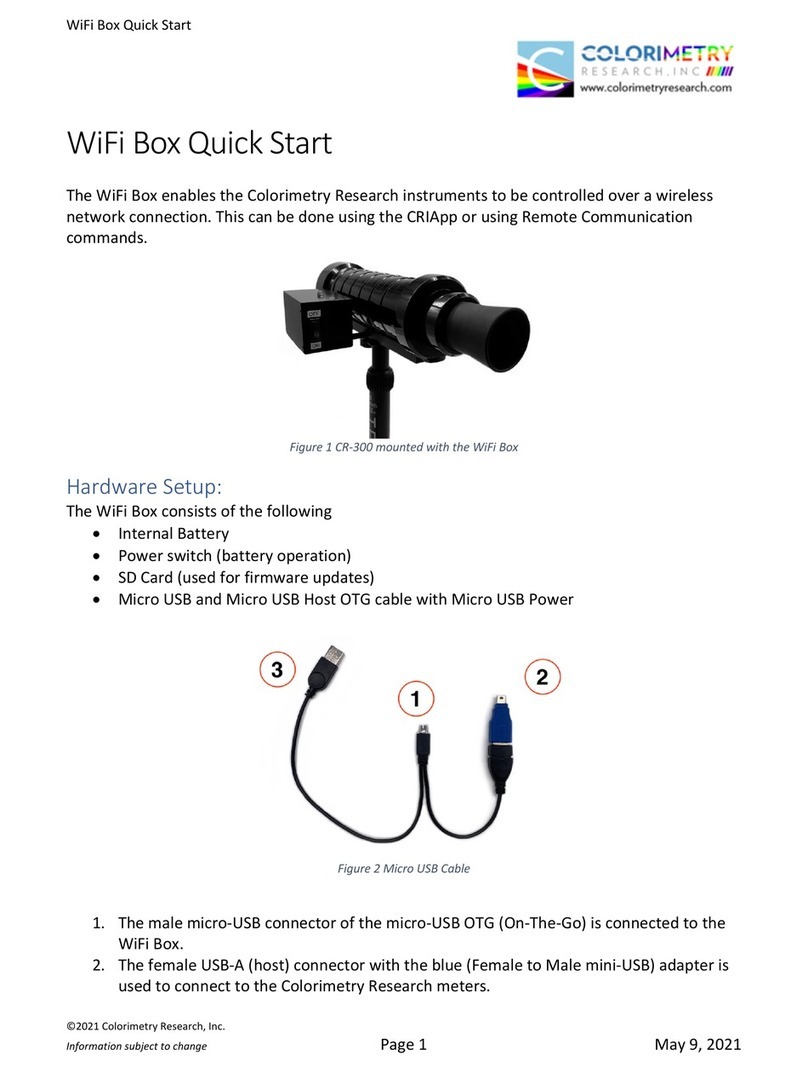 Colorimetry Research WiFi Box quick start