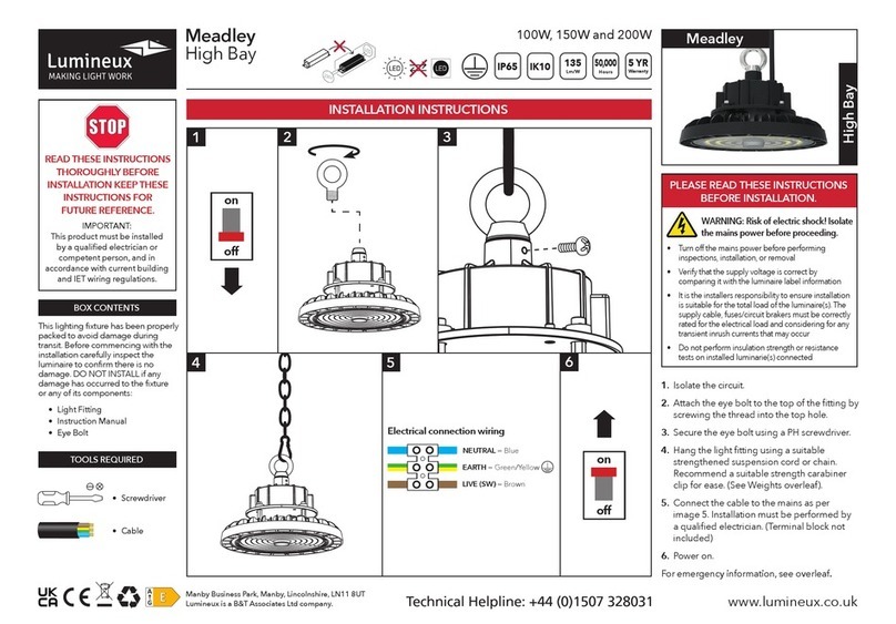 Lumineux 430520-120 installation instructions