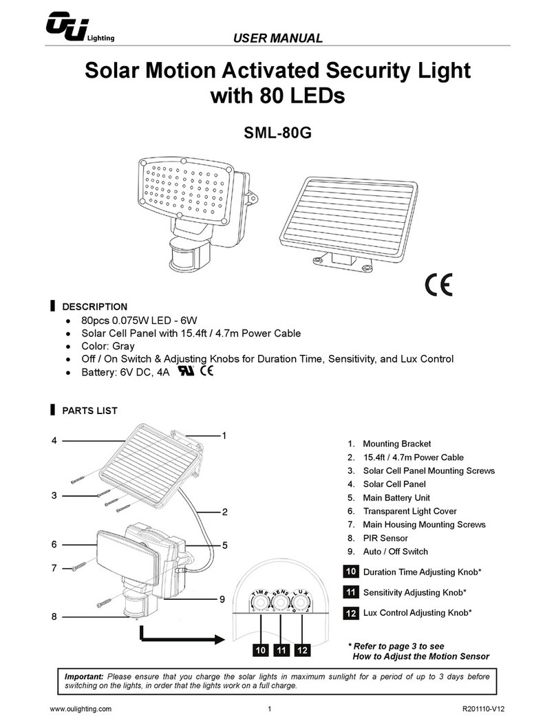 OU Lighting SML-80G user manual