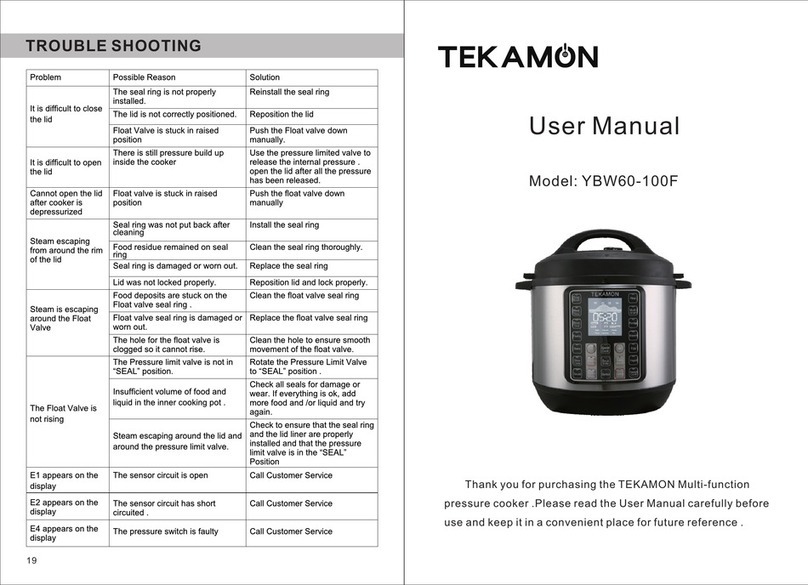 TEKAMON YBW60-100F User manual