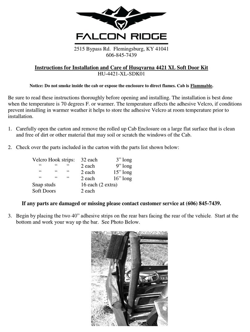 FALCON RIDGE HU-4421-XL-SDK01 Installation manual FALCON RIDGE HU-4421-XL-SDK01 Installation manual