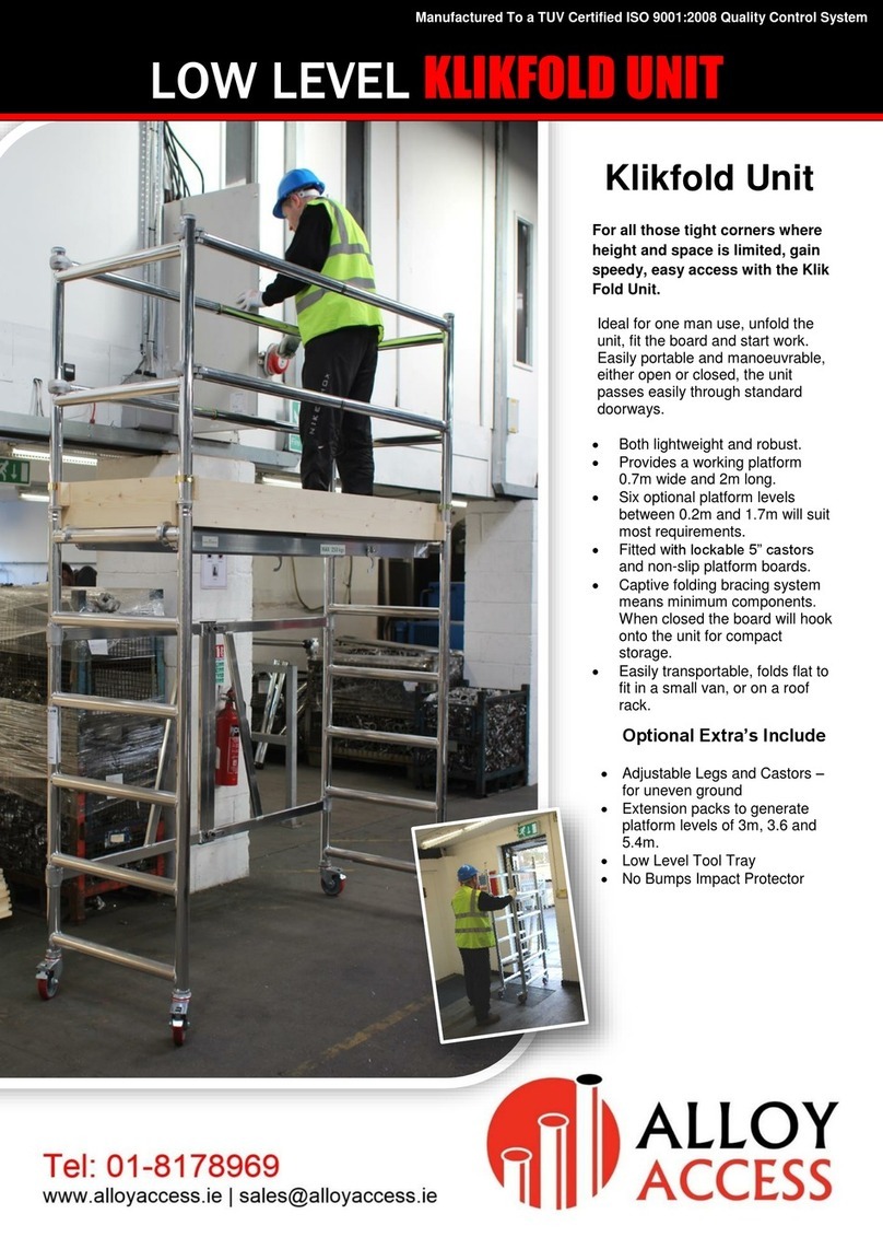 ALLOY ACCESS KLIKFOLD UNIT User manual