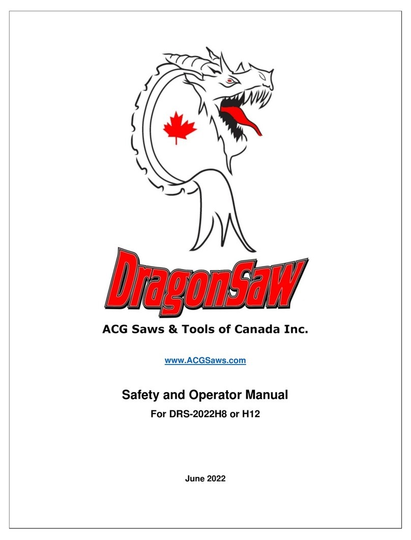 DragonSaw DRS-2022H8 Safety and operators manual