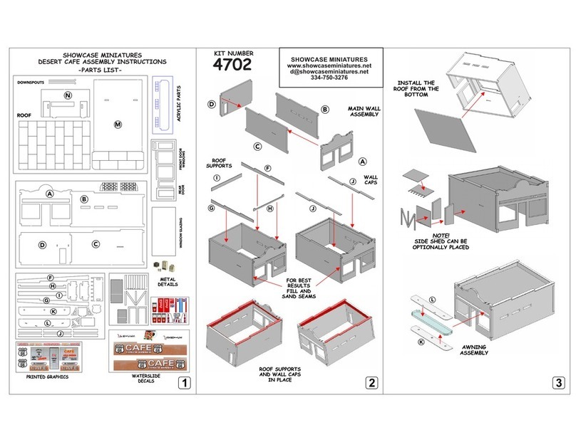 SHOWCASE MINIATURES DESERT CAFE 4702 Assembly instructions