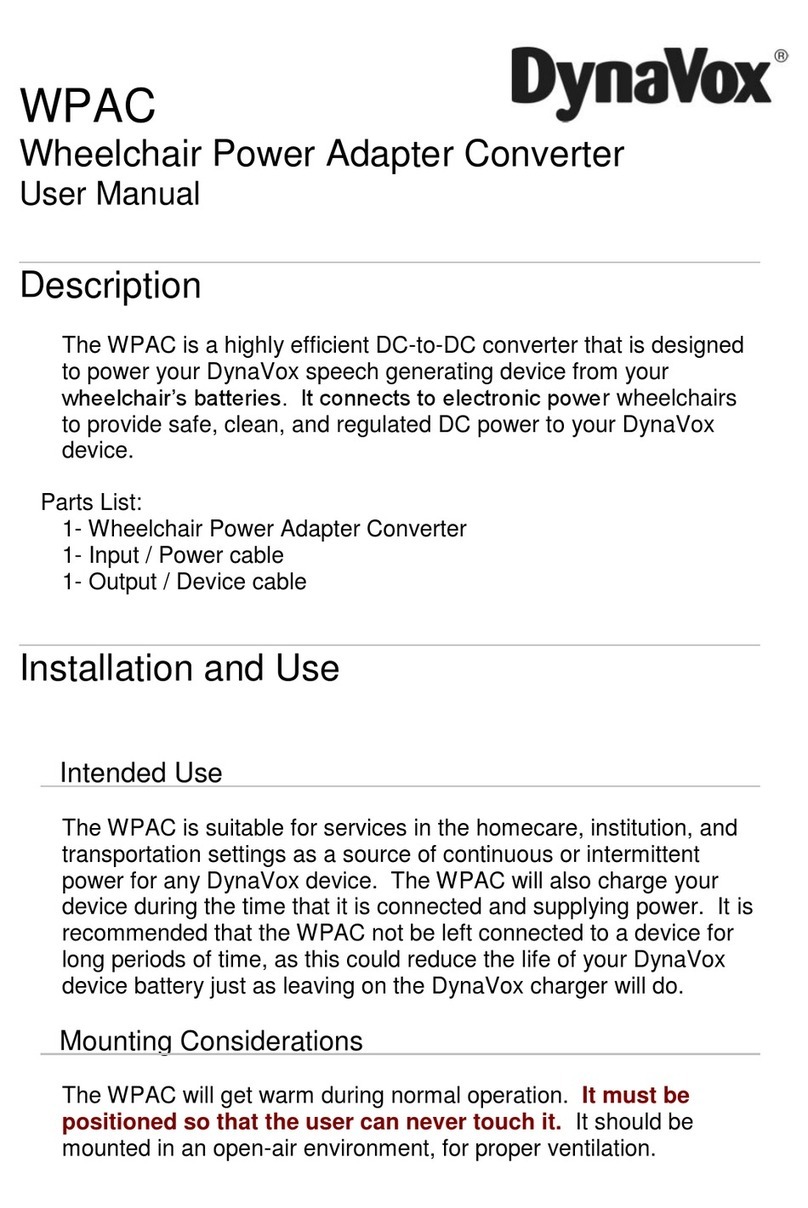 Richardson Products DynaVox WPAC user manual Richardson Products DynaVox WPAC user manual