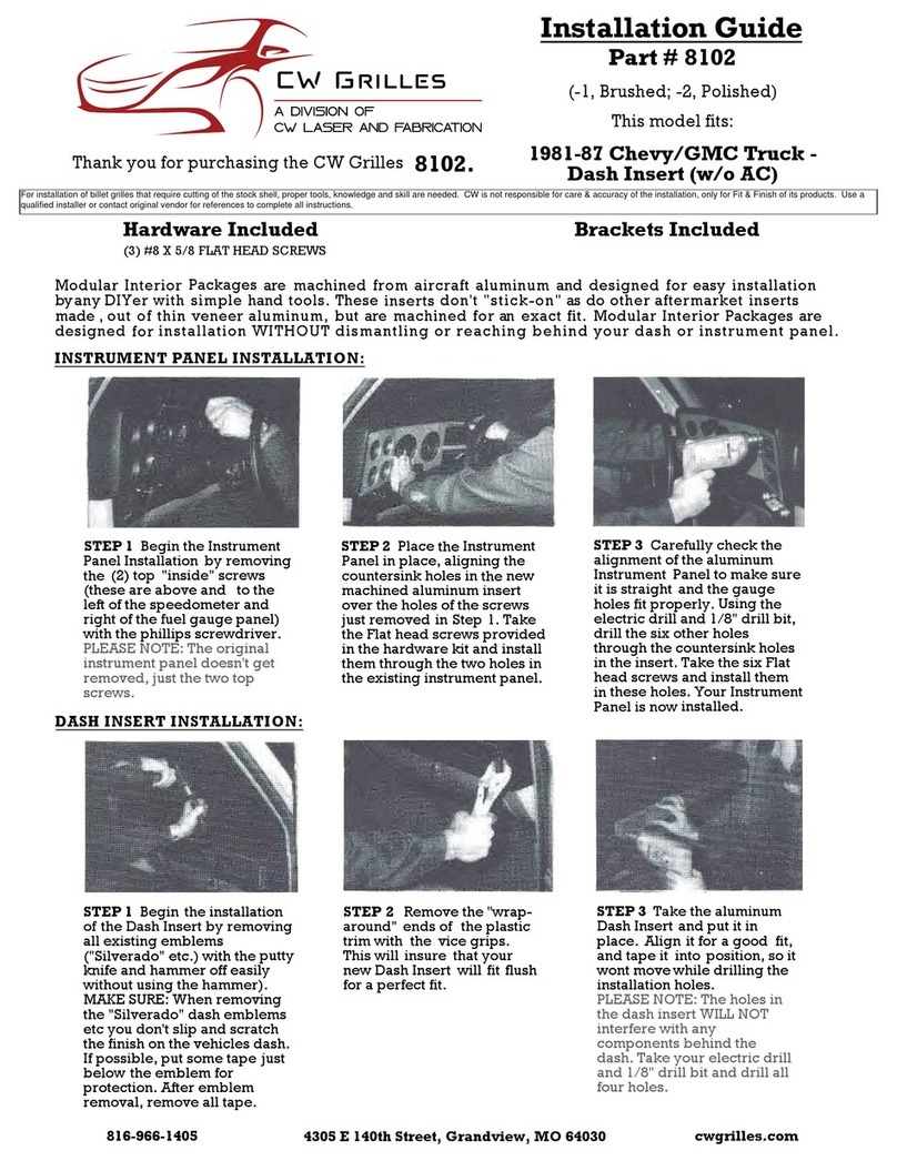 CW GRILLES 8102 installation guide