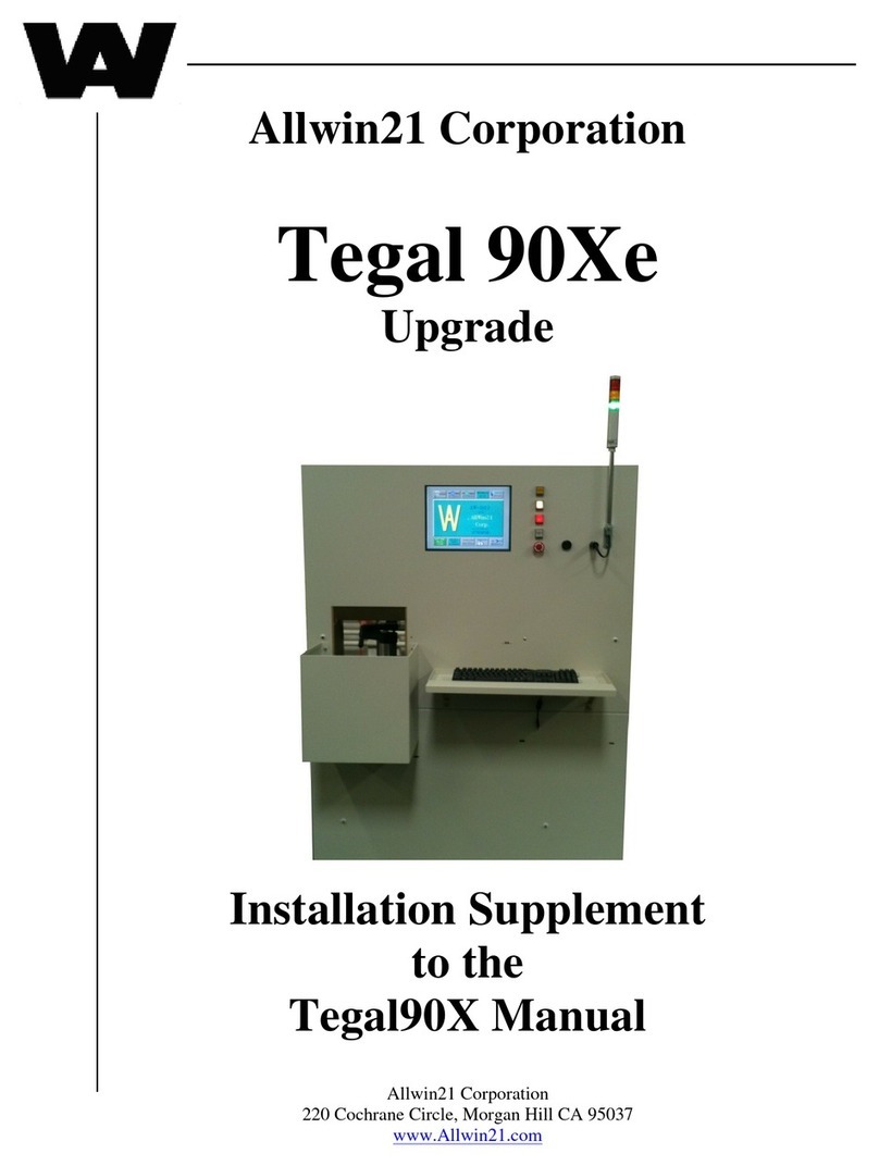 Allwin21 Tegal 90Xe Installation supplement