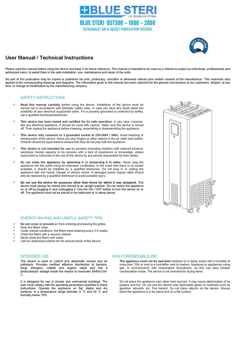 Blue Steri BST500 quick start guide