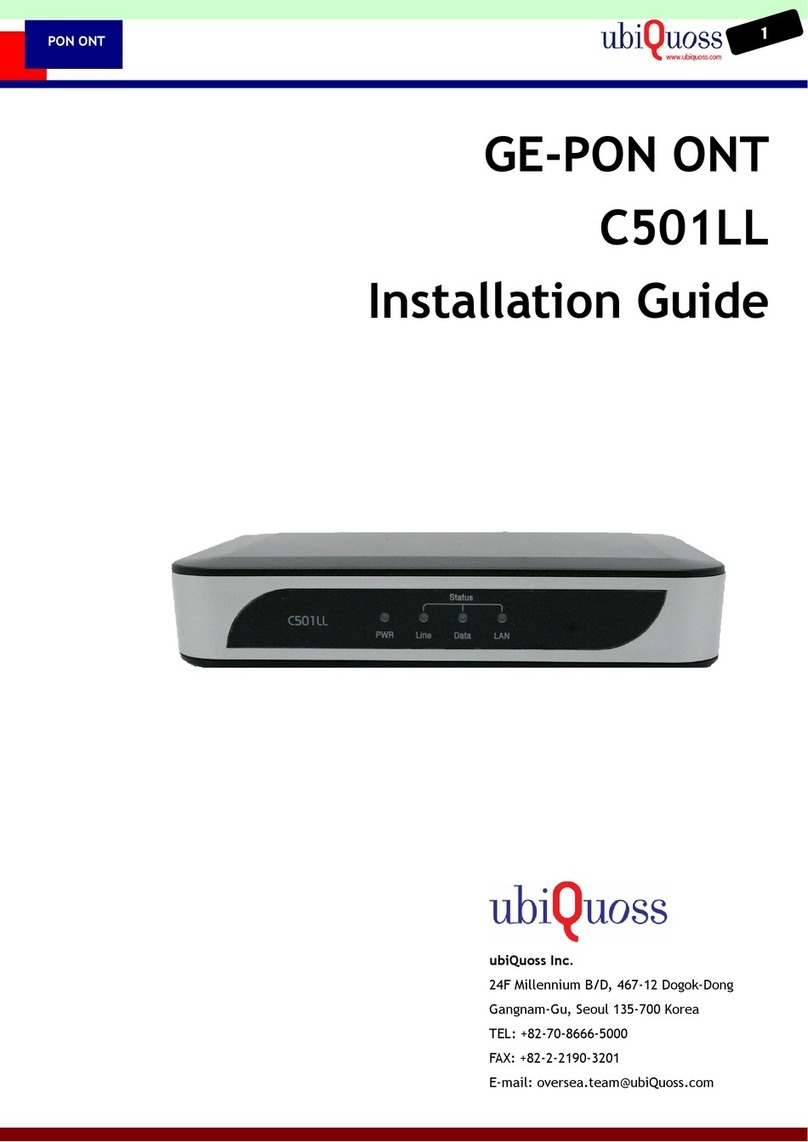 ubiquoss GE-PON ONT C501LL installation guide