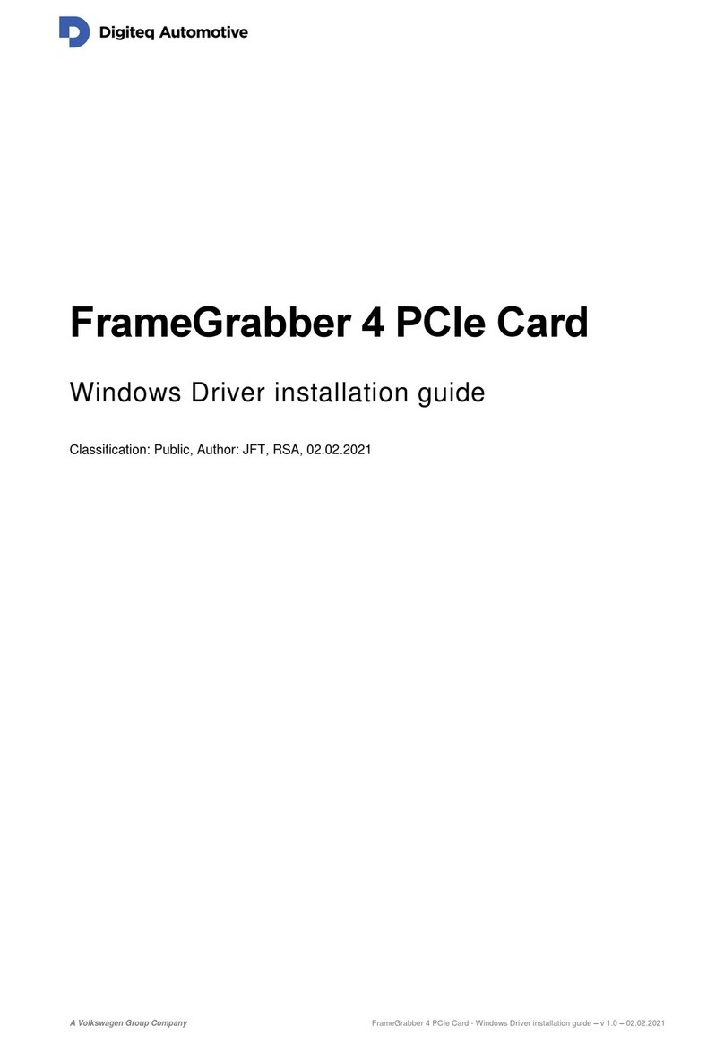 Digiteq Automotive FrameGrabber 4 installation guide