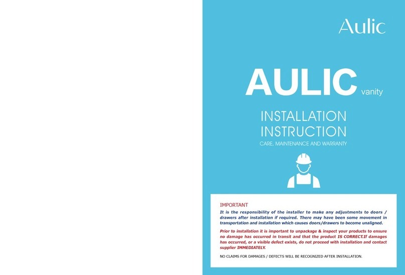 Aulic Vanity Installation instruction