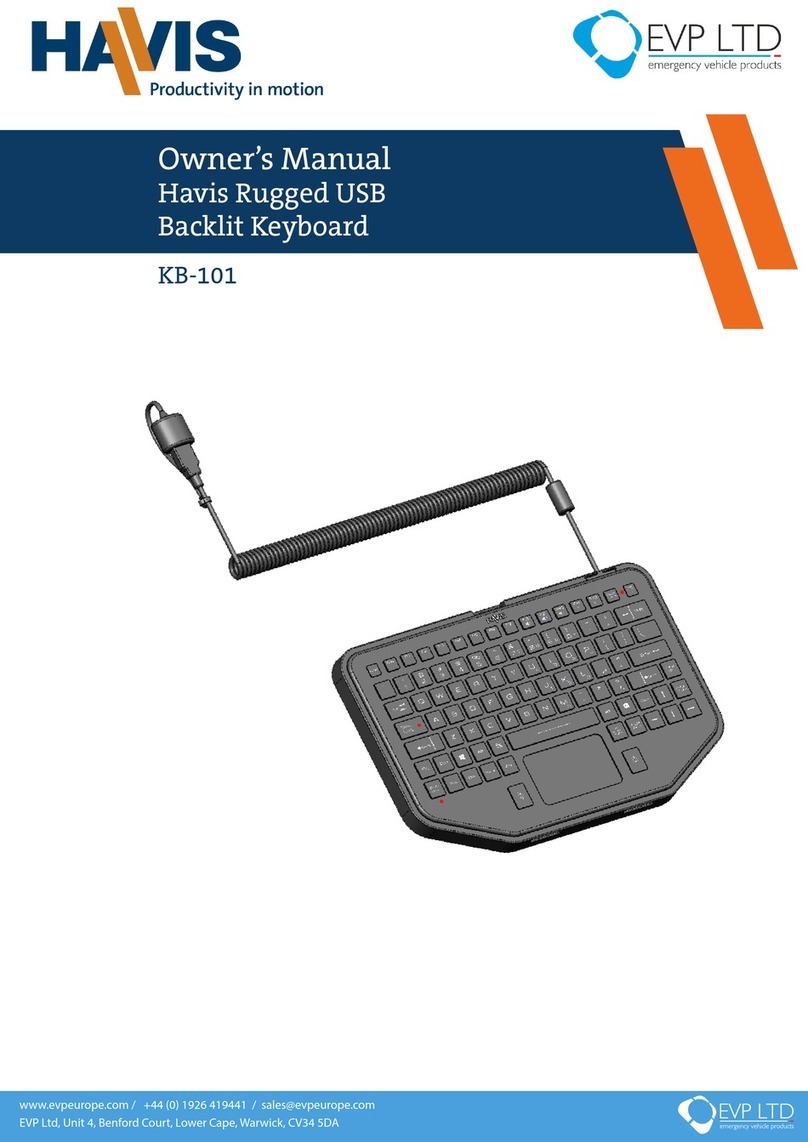 EVP Havis KB-101 owner's manual
