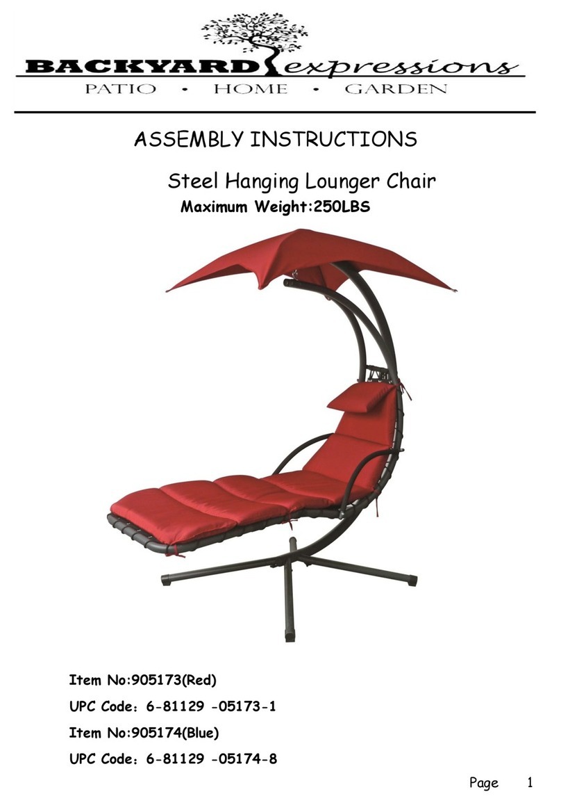 Backyard Expressions 905173 Assembly instructions Backyard Expressions 905173 Assembly instructions