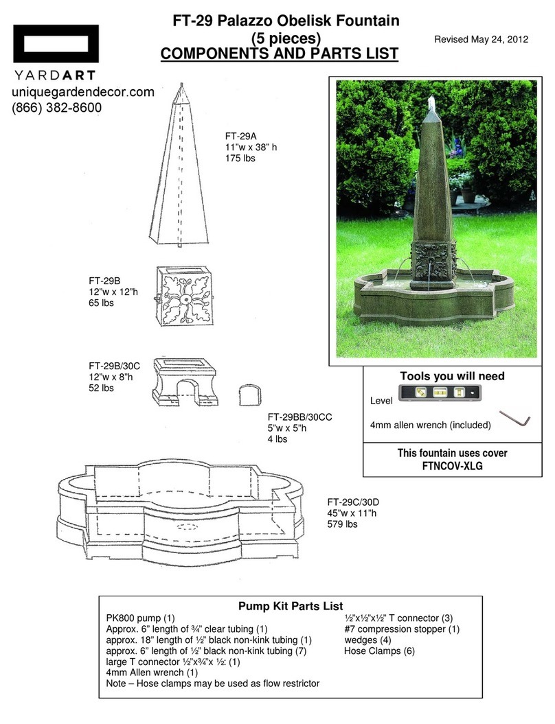 YARDART Palazzo FT-29 User manual