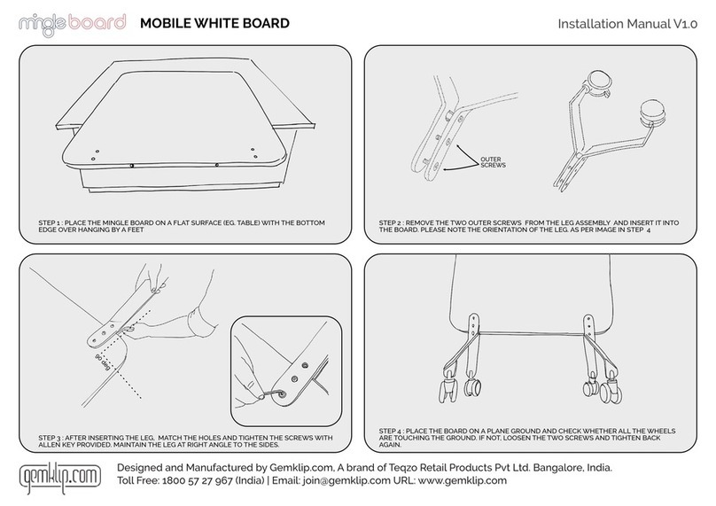 Teqzo Retail Products gemklip mingle board installation manual