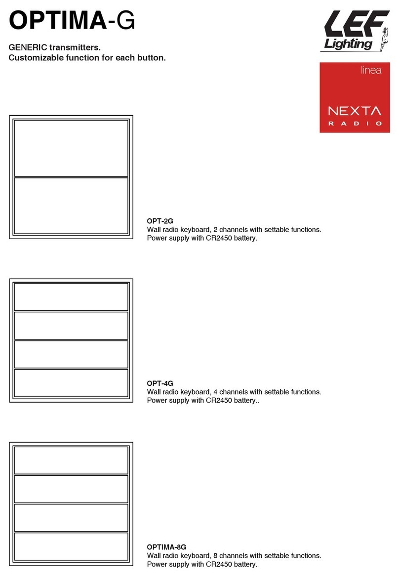 LEF LIGHTING OPTIMA-G User manual
