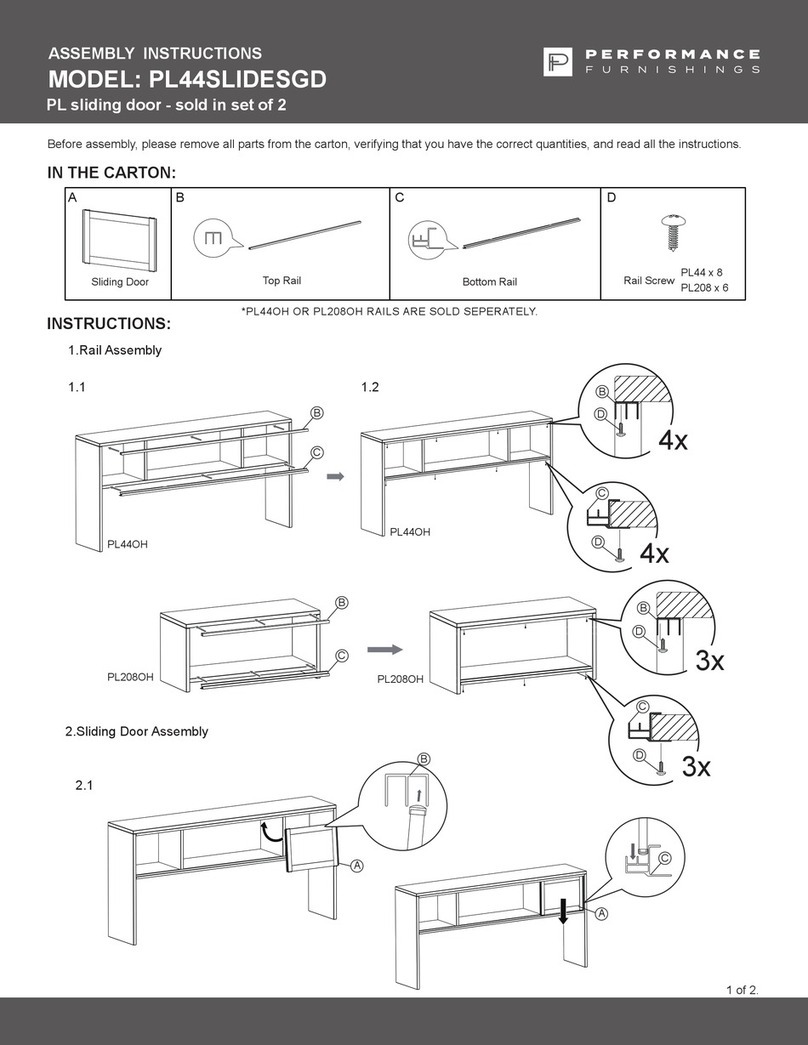Performance Furnishings PL44SLIDESGD Assembly instructions Performance Furnishings PL44SLIDESGD Assembly instructions