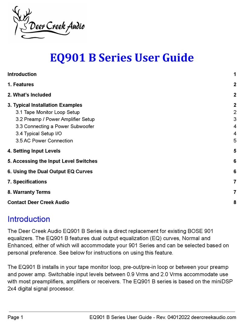 Deer Creek Audio EQ901 B Series user guide